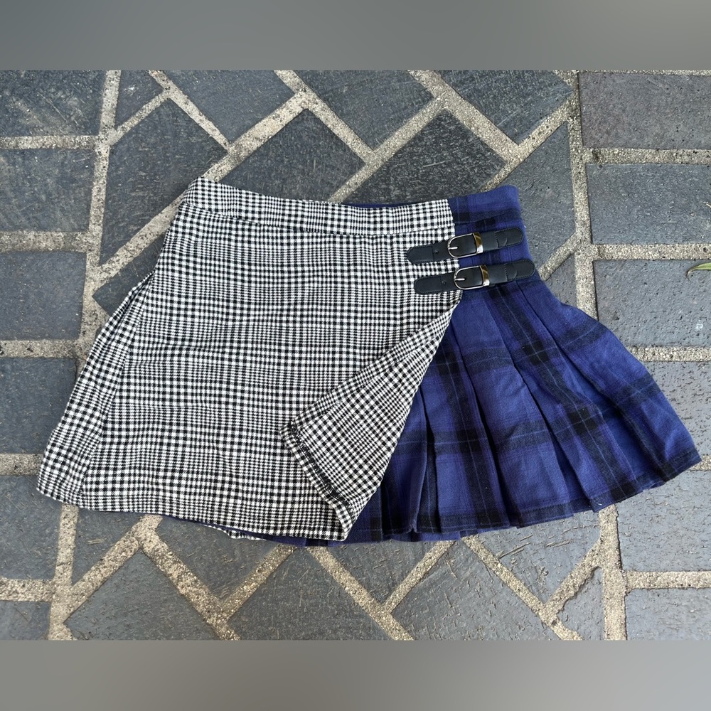 Forever 21 Two Tone Plaid Skirt